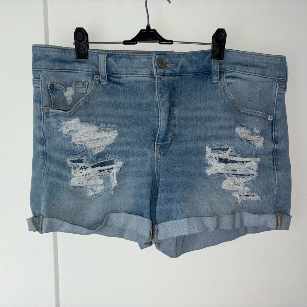 American Eagle the Dream short cuffed midi jean shorts sz 18 NWOT